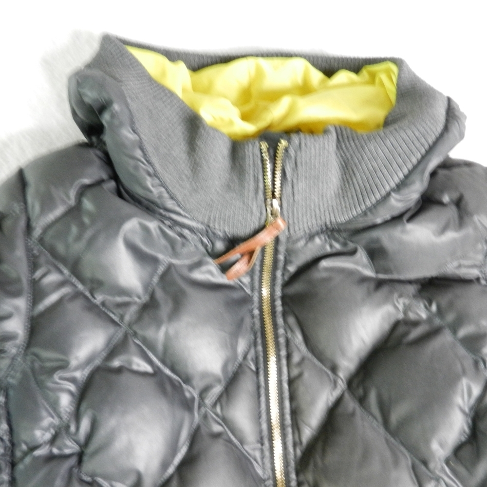 Eddie Bauer Jacket Coat Womens Goose Down Diamond Quilted Skyliner Gray Medium - Picture 3 of 16